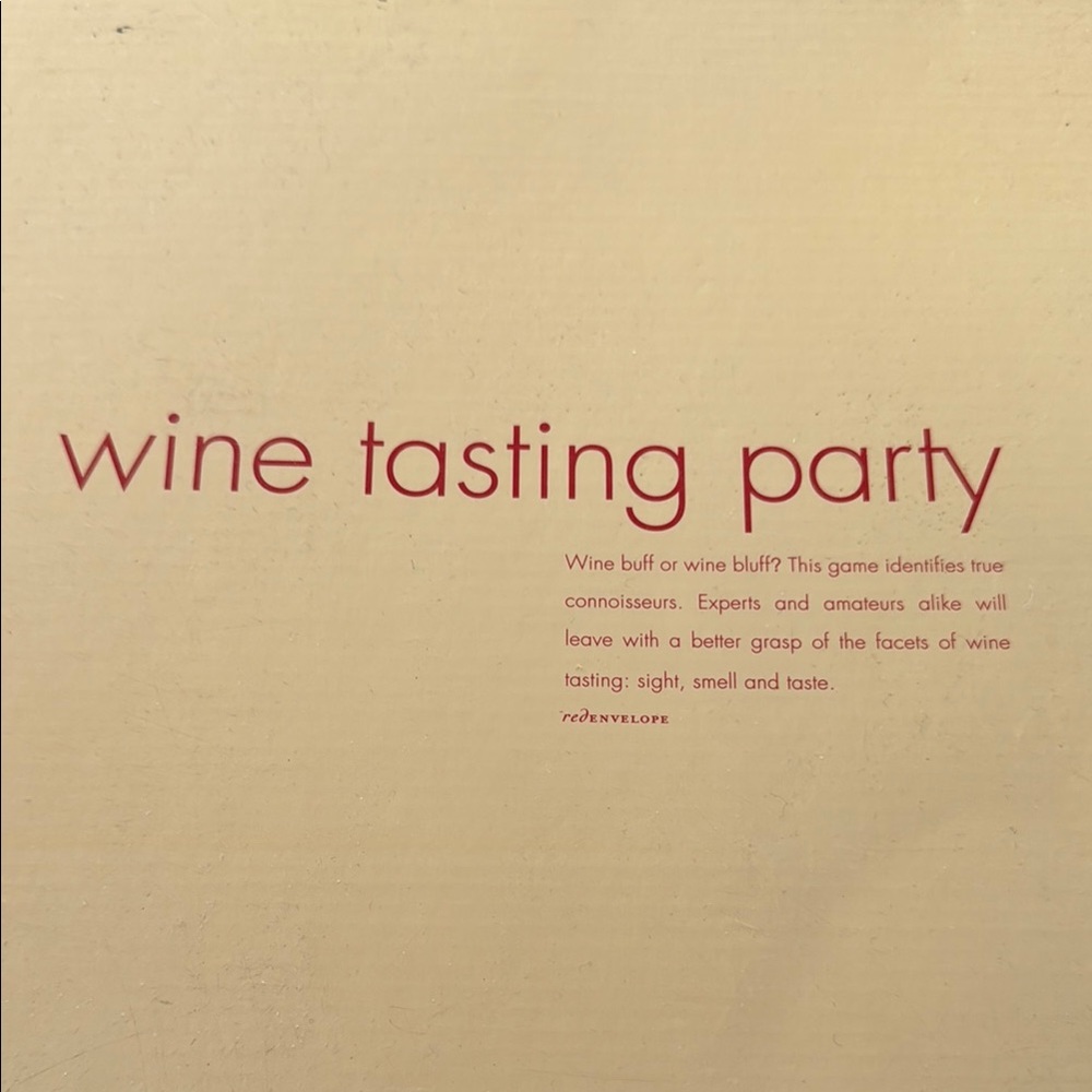 Red Wine Tasting Party Game by Red Envelope